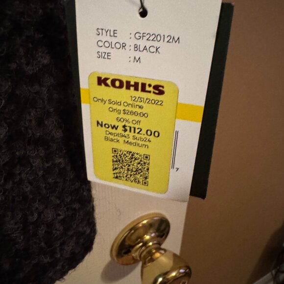 NWT Women's Gallery New York Wool Blend Coat Sz. M Charcoal Gray - Picture 3 of 10